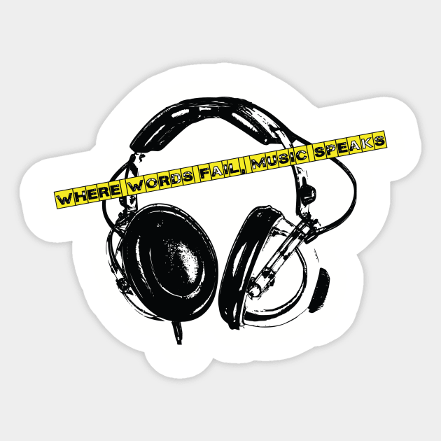 headphone Sticker by annaandron